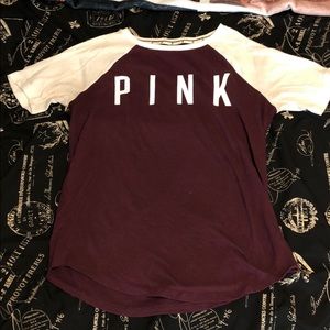 3 FOR $20 // PINK maroon tee